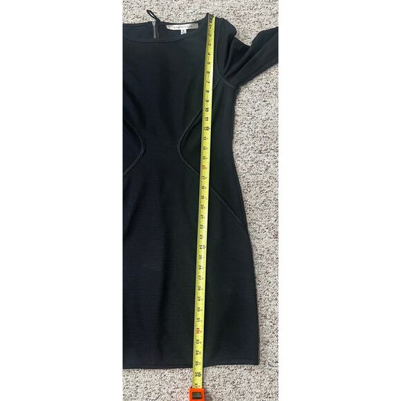 Max Studio Black Stretch Bodycon Dress Classic Minimalist Office Evening Size M - Picture 4 of 8